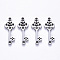 Tarnish Resistant 201 Stainless Steel Links Connectors, Laser Cut, Key, Stainless Steel Color, 23x9x1.5mm, Hole: 1.6mm