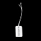 Paper Price Tags, with Elastic Cord, Rectangle with Word, WhiteSmoke, 8~8.5cm, Rectangle: 25x15x0.3mm