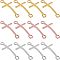 CHGCRAFT 60pcs Sideways Cross Alloy Connector Charms Mixed Color Links for DIY Bracelet Necklace Jewelry Craft Making