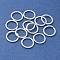 Brass Jump Rings, Open Jump Rings, with Smooth Joining Ends, Cadmium Free & Lead Free, Silver, 9x1mm, 18 Gauge, Inner Diameter: 7mm, Hole: 7mm, about 2777pcs/500g