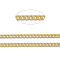 Brass Twisted Chains, Curb Chains, Unwelded, with Spool, Oval, Lead Free & Nickel Free & Cadmium Free, Golden, 2.5x2x0.5mm, about 301.83 Feet(92m)/roll