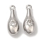 Brass Micro Pave Clear Cubic Zirconia Pendants, Cadmium Free & Nickel Free & Lead Free, Baseball Bat, Platinum, 15x5.5x4.5mm, Hole: 1.2mm