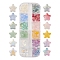 120Pcs 12 Style Spray Painted Glass Beads, Star, Mixed Style, Mixed Color, 8x8.5x4mm, Hole: 1mm, 10Pcs/style