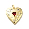 Barss Rhinestone Pendants, Pendant Clasp, Lead Free & Cadmium Free, Golden, Heart, Dark Red, 25.5x24.5x5mm, Hole: 4.5mm