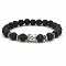 Volcano Stone Buddha Head Elastic Yoga Bracelet DIY Agate Buddha Bead Bracelet