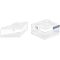 2 Pcs 2 Styles Acrylic Ring Displays, with Plastic Holder, Triangle & Square, White, 1pc/style