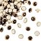 60Pcs 2 Colors 1-Hole Alloy Shank Button, with Enamel, Flat Round, Mixed Color, 10x7mm, Hole: 2mm, 30pcs/color