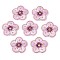 Computerized Embroidery Non Woven Fabric Self-adhesive Patches, with Polyester Thread Costume Accessories, Flower, Violet, 32x33x2mm