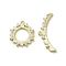 Brass Micro Pave Cubic Zirconia Toggle Clasps, Long-Lasting Plated, Flower, Cadmium Free & Nickel Free & Lead Free, Golden, 17x15x2.5mm, Hole: 1.2mm
