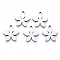 Tarnish Resistant 304 Stainless Steel Pendants, Laser Cut, Flower, Stainless Steel Color, 16x14x1mm, Hole: 1.2mm