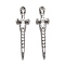 Non-Tarnish 304 Stainless Steel Pendants, Sword Charm, Stainless Steel Color, 40x10.5x2.5mm, Hole: 2.5mm