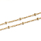 304 Stainless Steel Satellite Chains, Cable Chains, with Rondelle Beads and Spool, Unwelded, Golden, 1mm