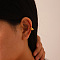 Elegant Stainless Steel Cuff Earrings, Golden, 15x5.5mm