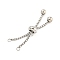 Non-Tarnish Adjustable 304 Stainless Steel Box Chain Slider Bracelet Making, Stainless Steel Color, 4 inch(10cm), Hole: 2.2mm