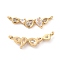 Glass Pendants, with Brass Findings, Teardrop, Real 18K Gold Plated, 6.5x24x4mm, Hole: 1.2mm