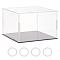 FINGERINSPIRE 6.3x6.3x4.1Inch Clear Acrylic Display Case Self-Assembly Rectangle Acrylic Boxes for Display Dustproof Protection Showcase with Black Base Storage Box for Action Figures Collectibles