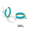 Elegant Brass Enamel Hoop Earrings, Golden, Green, 17x3mm