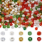 SUNNYCLUE 1 Box About 200g 6/0 4mm Christmas Seed Beads Pony Glass Beads Transparent Red Green Color Round Loose Spacer Bead Bulk for Jewelry Making Diy Bracelet Necklace Chocker Party Crafts Supplies