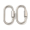 Non-Tarnish 304 Stainless Steel Screw Carabiner Lock Charms, for Necklaces Making, Quick Links, Oval, 26x14.5x2mm