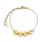 Link Bracelets, with Cardboard Boxes, 304 Stainless Steel Numbers Links & Lobster Claw Clasps, New Year 2021, Golden, 7-5/8 inch(19.5cm)