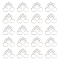 DICOSMETIC 20Pcs Cloud Rainbow Charm Hollow Rainbow Pendant Blank Frame Charm Open Back Bezel Resin Mold Pendant Stainless Steel Dangle Charm for Jewelry Making Necklace Bracelet, Hole: 1.6mm
