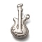 Non-Tarnish 304 Stainless Steel Pendants, Guitar, Stainless Steel Color, 20.5x11x3mm, Hole: 1.4mm