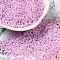 Baking Paint Glass Seed Beads, Donut, Plum, 8/0, 2.5~3x1~1.5mm, Hole: 1~1.2mm, about 40909pcs/1pound