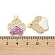 Латунные микропаве прозрачные подвески с фианитом KK-C045-48G-3