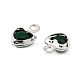 Стеклянные подвески в форме сердца из латуни KK-S385-01S-06-2