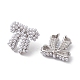 Серьги-гвоздики из латуни с бантом EJEW-M245-01P-1