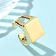 Латунные регулируемые открытые манжеты для женщин RJEW-A065-04G-1