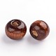 Крашеные натуральные деревянные бусины WOOD-Q006-10mm-06-LF-2