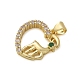 Латунные микро проложить кубического циркония подвески KK-M319-23G-01-2