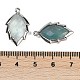 Подвески из натурального зеленого флюорита в форме листа G-I375-04P-01-3