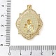 Латунные микропаве прозрачные подвески с фианитом KK-Q813-16D-G-3