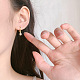 Серьги-кольца из прозрачного кубического циркония в форме капли из латуни FS-WGE5B2A-01-2