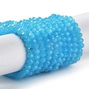 Запекание расписных стеклянных бусин с имитацией нефрита DGLA-A034-J4MM-A13