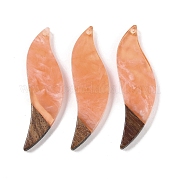Большие подвески из смолы и дерева WOOD-F015-18C