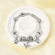 Сплав европейские бусины браслеты с подвесками BJEW-F495-13P