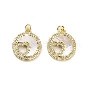Латунные микропаве прозрачные подвески с фианитом KK-K365-02G-G