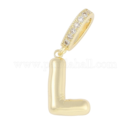 Латунные микропаве прозрачные подвески с фианитом KK-M289-01L-G-1