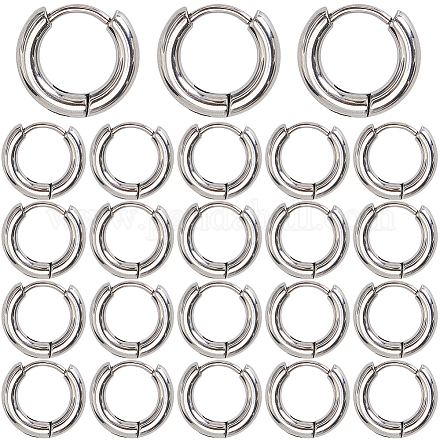 24 шт. серьги-кольца Huggie Hoop из нержавеющей стали 304 EJEW-SC0001-57-1
