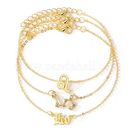 3 шт. браслеты из сплава со стразами AJEW-S083-01G-07-1