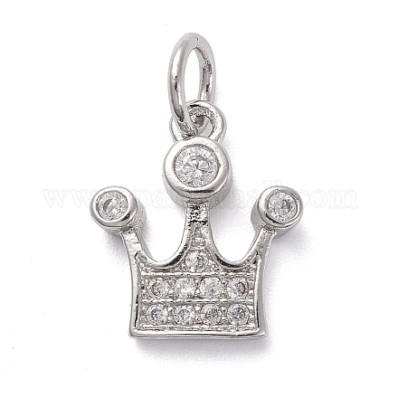 Латунные микропаве прозрачные кубические циркониевые подвески KK-I658-17P-1