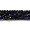 Transparent Electroplate Glass Beads Strands, AB Color Plated, Faceted, Bicone, Black, 2.9~3.3mm, about 135~140pcs/strand, 38~40cm