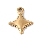 304 Stainless Steel Pendants, Star Charm, PVD Vacuum Plating, Real 18K Gold Plated, 18.5x15x3mm, Hole: 2mm