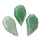 Natural Green Aventurine Pendants, Faceted Half Heart Charms, 27x14x5.5mm, Hole: 1.5mm