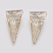 K9 Glass Rhinestone Pendants, Imitation Austrian Crystal, Faceted, Triangle, Golden Shadow, 28x14x7~7.5mm, Hole: 1.6mm
