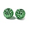 Acrylic Rhinestone Beads, Round with Square Rhinestone, Shiny Beads for DIY Jewelry Making, Beadable Pens and Crafts, Sea Green, 20mm, Hole: 2mm