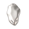 Brass Pendants, Cadmium Free & Nickel Free & Lead Free, Irregular Shape, Real Platinum Plated, 25x15x3mm, Hole: 1.7x2mm